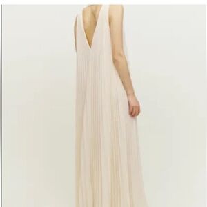 REFORMATION Rafina dress gown goddess pleated cream 4 maxi bridal